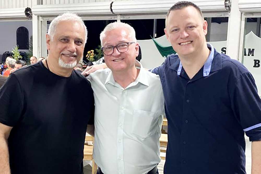 Mauro Queiroz, Prefeito de Gaspar Paulo Koerich e Vereador Calinho Schmidt.